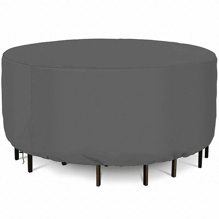 Arlmont & Co. Outdoor Round Patio Table Cover, 420D Waterproof AntiUV